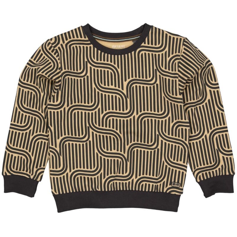 Quapi Jongens sweater - Aleso - AOP geomatric metaal grijs Quapi Jongens sweater - Aleso - AOP geomatric metaal grijsMateriaal - 95% Cotton / 5% Elasthan