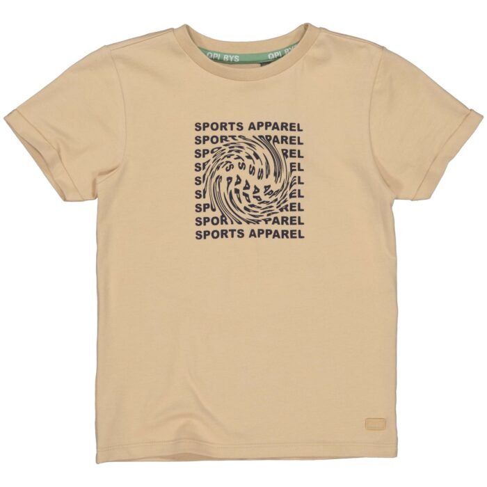 Quapi Jongens t-shirt - Baran - Zand Quapi Jongens t-shirt - Baran - ZandMateriaal 95% Cotton 5% Elastan