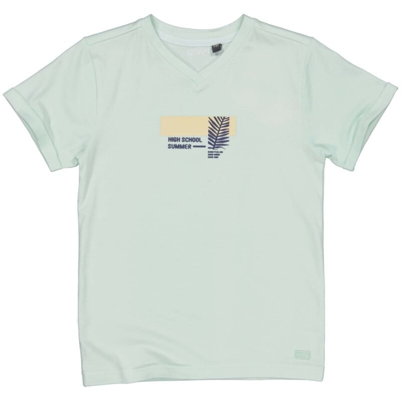 Quapi Jongens t-shirt - Bastijn - Aqua blauw Quapi Jongens t-shirt - Bastijn - Aqua blauwMateriaal 95% Cotton 5% Elastan
