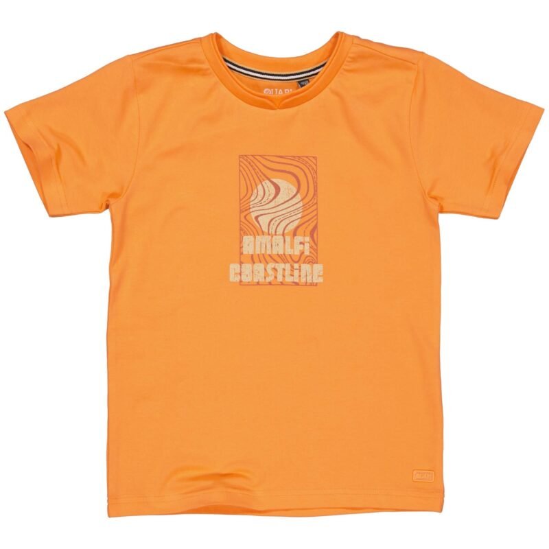 Quapi Jongens t-shirt - Benne - Oranje Quapi Jongens t-shirt - Benne - OranjeMateriaal 95% Cotton 5% Elastan