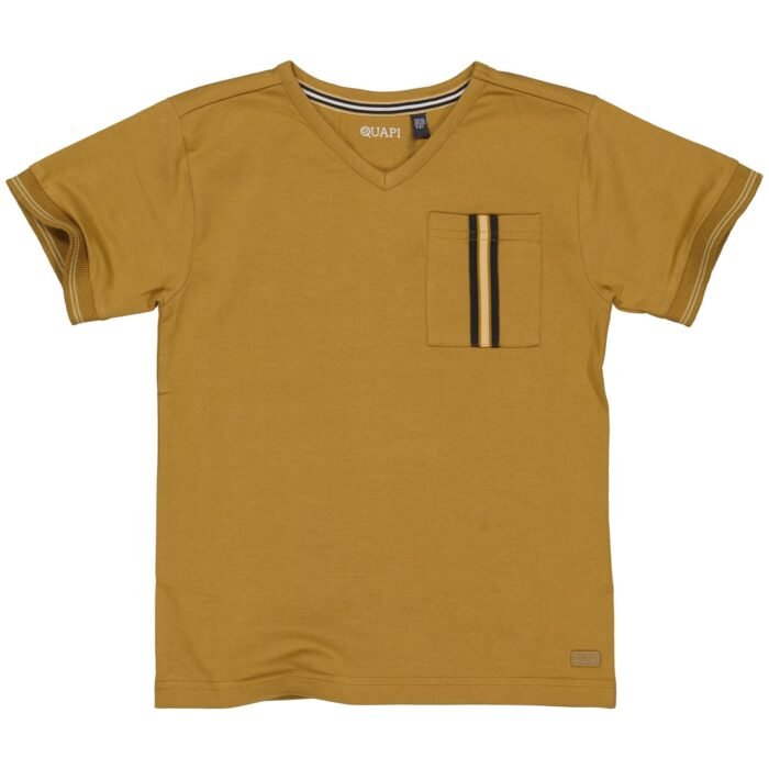 Quapi Jongens t-shirt - Beril - Bruin Quapi Jongens t-shirt - Beril - BruinMateriaal 95% Cotton 5% Elastan