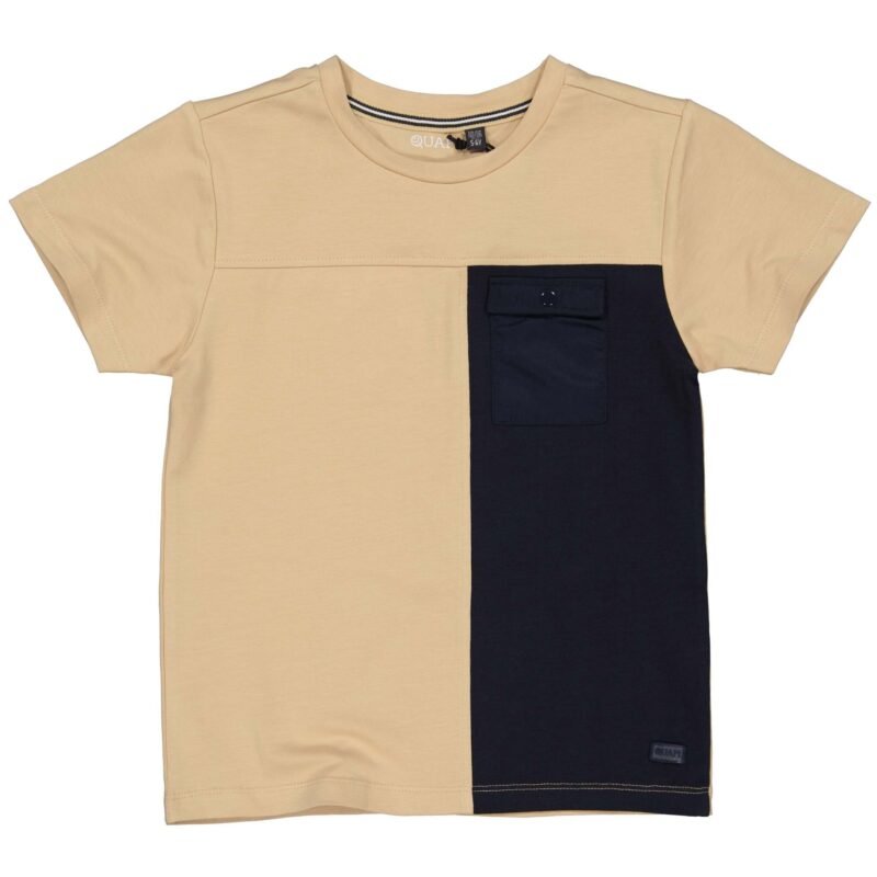Quapi Jongens t-shirt - Berke - Zand Quapi Jongens t-shirt - Berke - ZandMateriaal 95% Cotton 5% Elastan