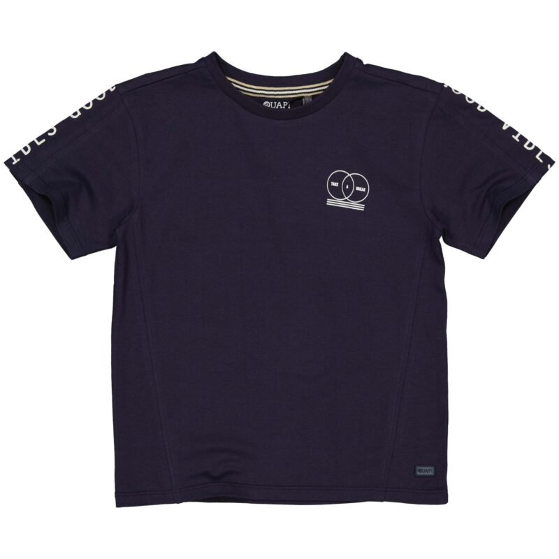 Quapi Jongens t-shirt - Bicker - Donker blauw Quapi Jongens t-shirt - Bicker - Donker blauwMateriaal 95% Cotton 5% Elastan