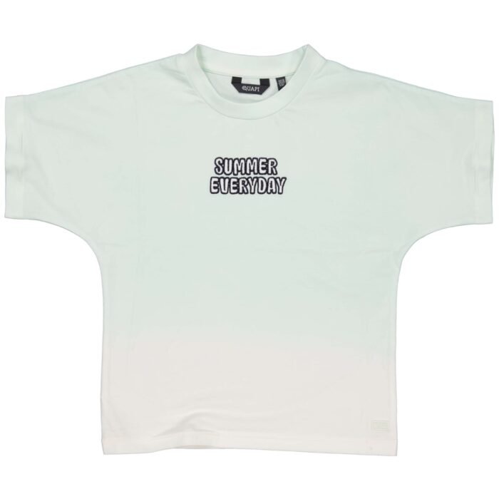 Quapi Jongens t-shirt - Birk - Aqua blauw Quapi Jongens t-shirt - Birk - Aqua blauwMateriaal 95% Cotton 5% Elastan