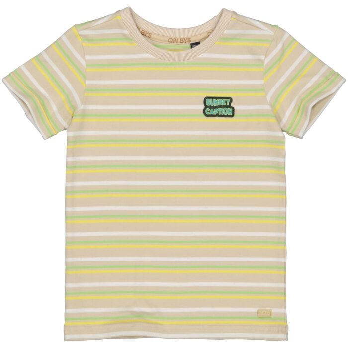 Quapi Jongens t-shirt - Taroh - AOP Zand streep Quapi Jongens t-shirt - Taroh - AOP Zand streep95%katoen 5%elastaan
