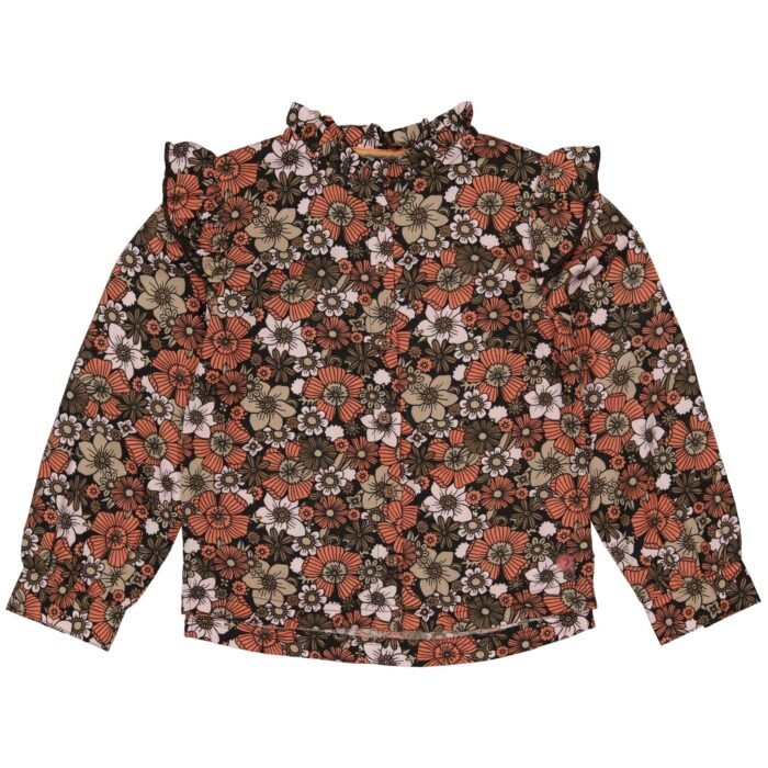 Quapi Meisjes blouse - Aline - AOP fusion bloemen koraal Quapi Meisjes blouse - Aline - AOP fusion bloemen koraalMateriaal - 100% Viscose