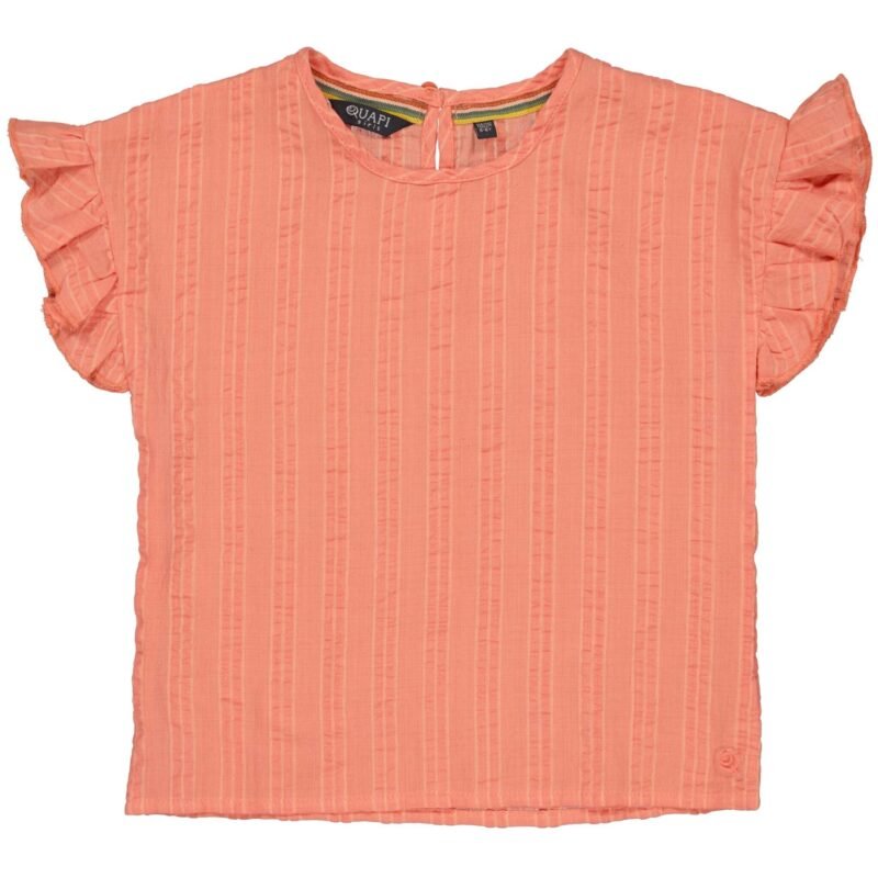 Quapi Meisjes blouse - Benja - AOP rood gestreept Quapi Meisjes blouse - Benja - AOP rood gestreeptMateriaal 100% Cotton