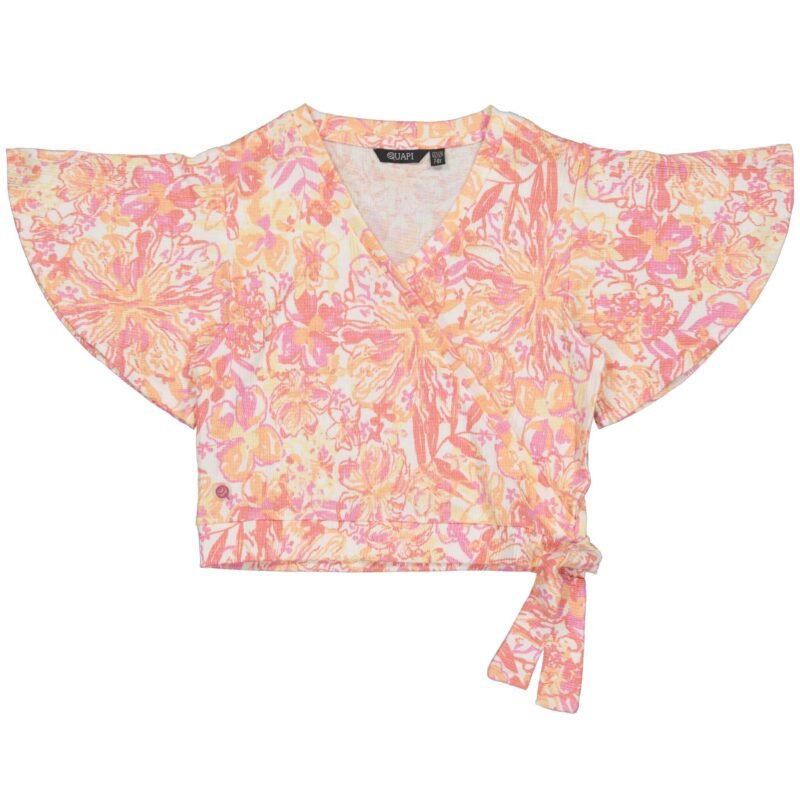 Quapi Meisjes blouse - Boudy - AOP bloemen wit Quapi Meisjes blouse - Boudy - AOP bloemen witMateriaal 95% Cotton 5% Elastan