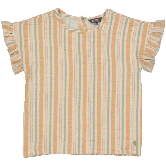Quapi Meisjes blouse - Thaea - AOP Multi streep Quapi Meisjes blouse - Thaea - AOP Multi streep100%katoen