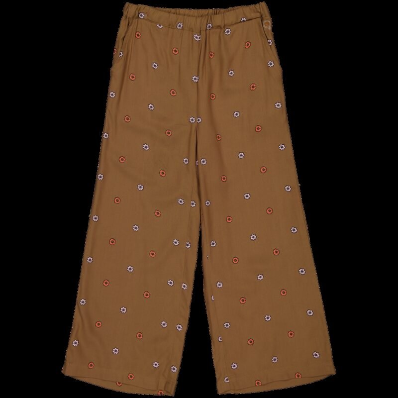 Quapi Meisjes broek - Aaltje - AOP bloemen bruin Quapi Meisjes broek - Aaltje - AOP bloemen bruin