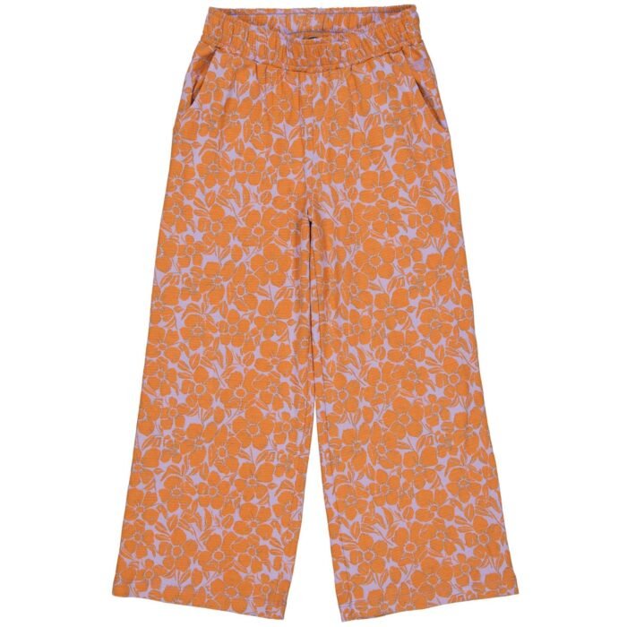 Quapi Meisjes broek - Doris - AOP Oranje bloemen Quapi Meisjes broek - Doris - AOP Oranje bloemenMateriaal 95% Cotton 5% Elastan
