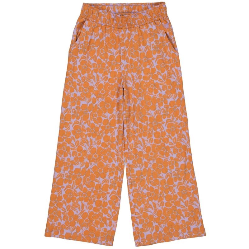 Quapi Meisjes broek - Doris - AOP Oranje bloemen Quapi Meisjes broek - Doris - AOP Oranje bloemenMateriaal 95% Cotton 5% Elastan