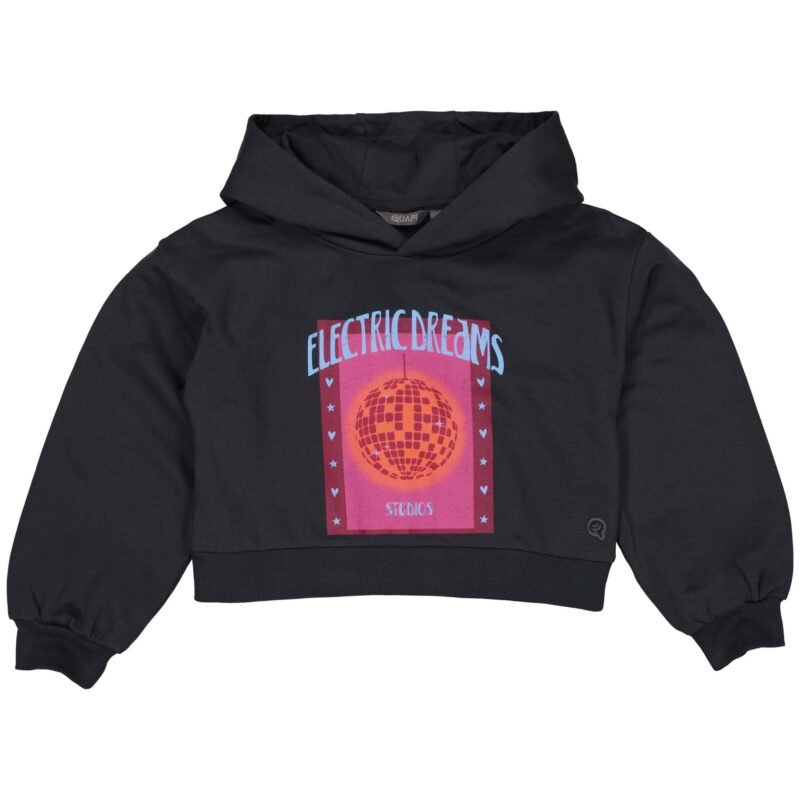 Quapi Meisjes hoodie - Didi - Zwart Quapi Meisjes hoodie - Didi - ZwartMateriaal 95% Cotton 5% Elastan