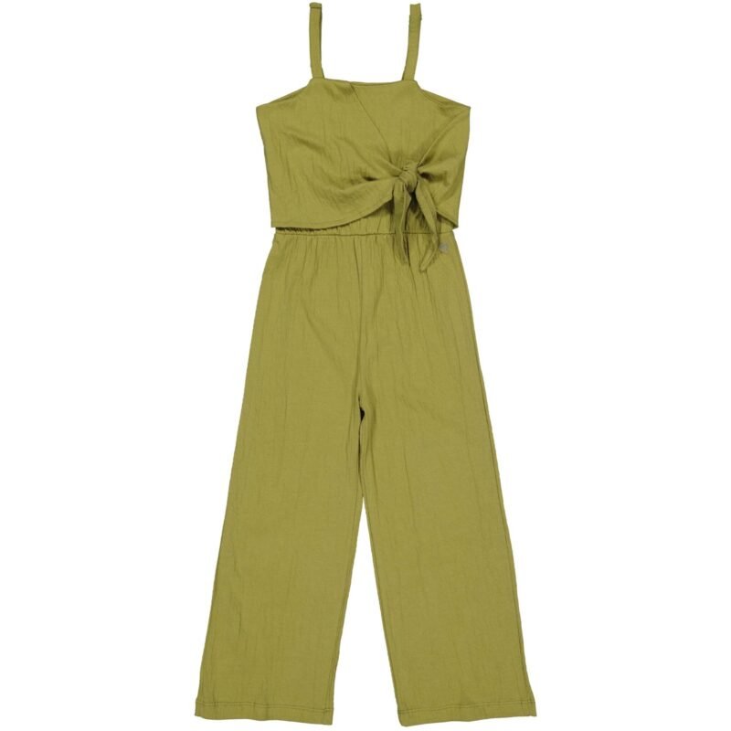 Quapi Meisjes jumpsuit - Bess - Cedar groen Quapi Meisjes jumpsuit - Bess - Cedar groenMateriaal 97% Cotton 2% Polyamide 1% Elastan