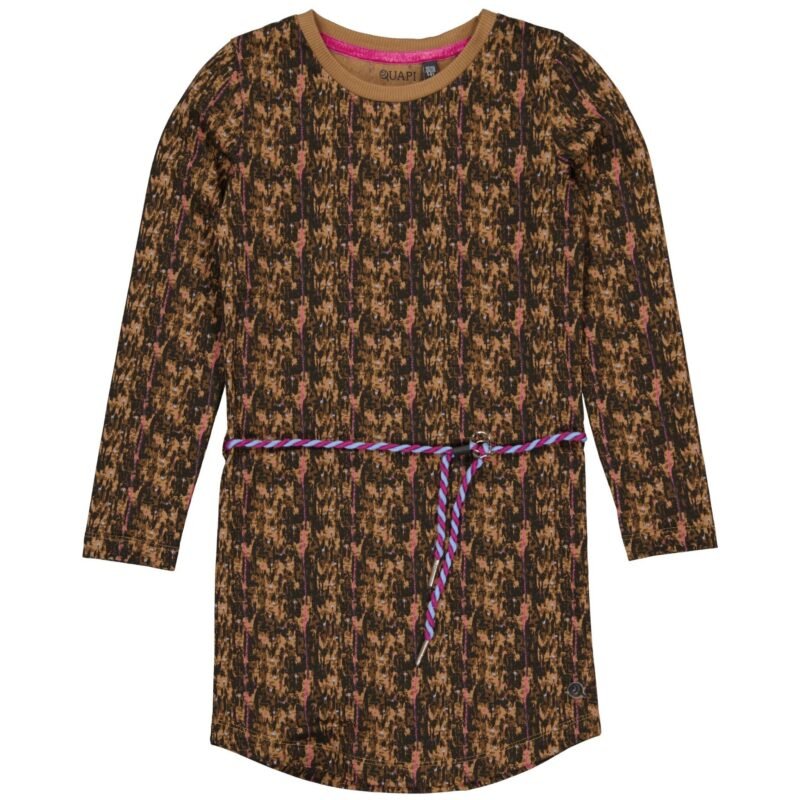 Quapi Meisjes jurk - Aafje - AOP animal bos bruin Quapi Meisjes jurk - Aafje - AOP animal bos bruinMateriaal - 95% Cotton / 5% Elasthan