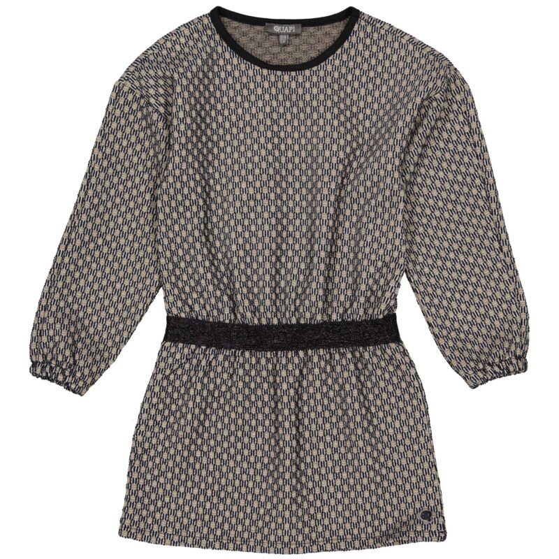 Quapi Meisjes jurk - Alena - Amandel bruin Quapi Meisjes jurk - Alena - Amandel bruinMateriaal - 66% Polyester / 30% Viscose / 4% Elasthan