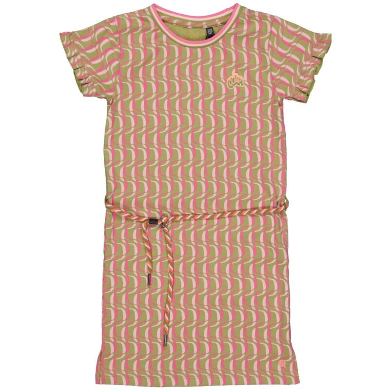 Quapi Meisjes jurk - Babette - AOP roze gestreept Quapi Meisjes jurk - Babette - AOP roze gestreeptMateriaal 95% Cotton 5% Elastan