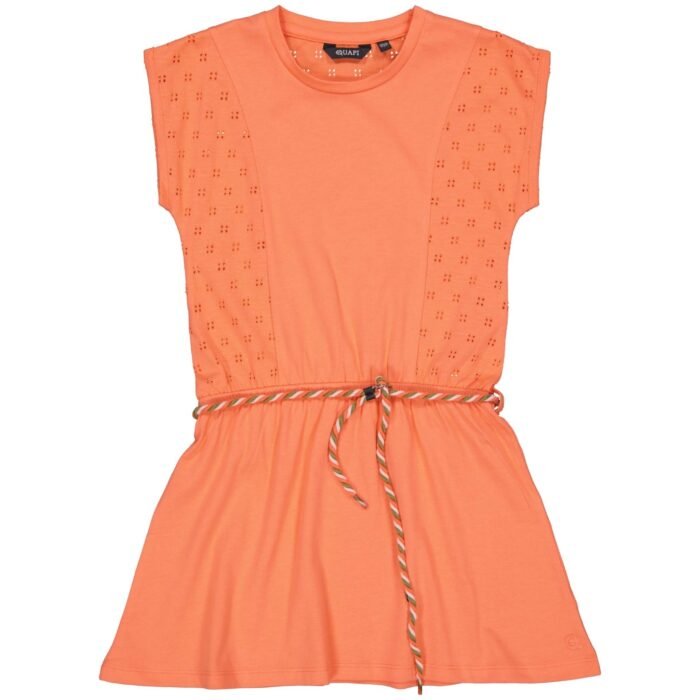 Quapi Meisjes jurk - Becca - Oranje Quapi Meisjes jurk - Becca - OranjeMateriaal 95% Cotton 5% Elastan