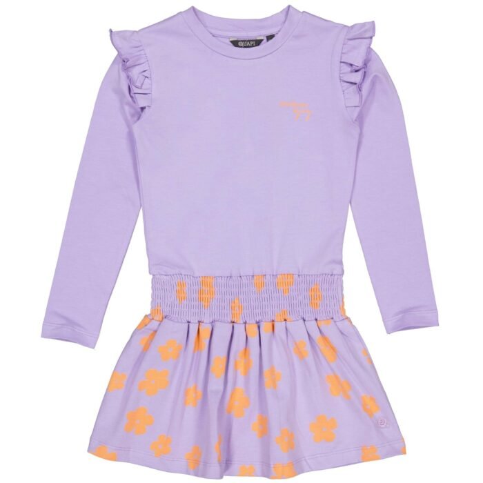 Quapi Meisjes jurk - Davina - Lila lavender Quapi Meisjes jurk - Davina - Lila lavenderMateriaal 95% Cotton 5% Elastan