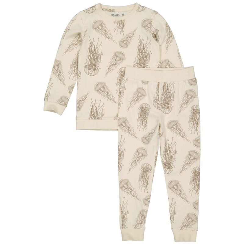 Quapi Meisjes pyjama - Puck A - AOP Wit animal Quapi Meisjes pyjama - Puck A - AOP Wit animalMateriaal 95% Cotton 5% Elastan