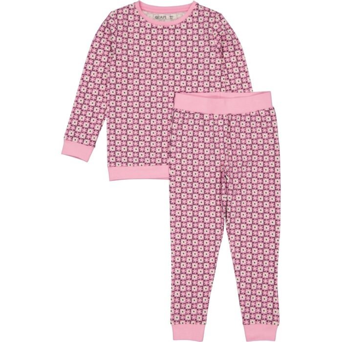 Quapi Meisjes pyjama - Puck E - AOP Roze bloemen Quapi Meisjes pyjama - Puck E - AOP Roze bloemenMateriaal 95% Cotton 5% Elastan