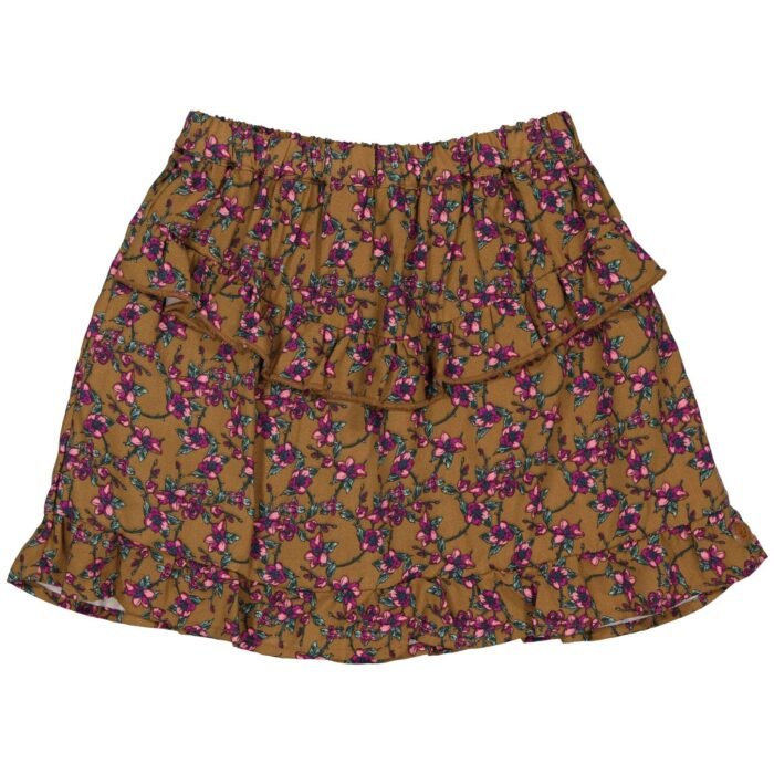 Quapi Meisjes rok - Andrea - AOP floral amandel bruin Quapi Meisjes rok - Andrea - AOP floral amandel bruinMateriaal - 100% Viscose