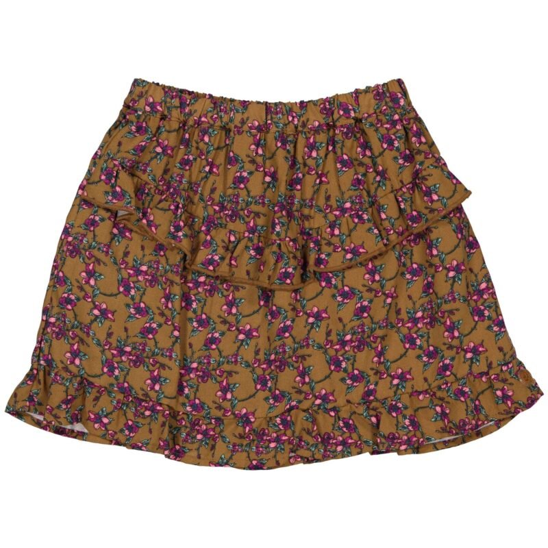 Quapi Meisjes rok - Andrea - AOP floral amandel bruin Quapi Meisjes rok - Andrea - AOP floral amandel bruinMateriaal - 100% Viscose