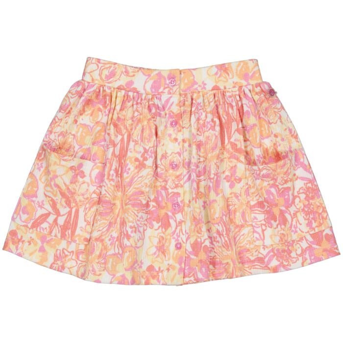 Quapi Meisjes rok - Brage - AOP bloemen wit Quapi Meisjes rok - Brage - AOP bloemen witMateriaal 95% Cotton 5% Elastan