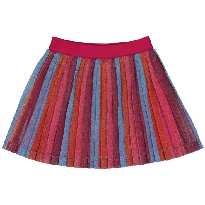 Quapi Meisjes rok - Djill - AOP Multi gestreept Quapi Meisjes rok - Djill - AOP Multi gestreeptMateriaal Shell 61% Polyester 39% Metallic / Lining 65% Polyester 35% Cotton