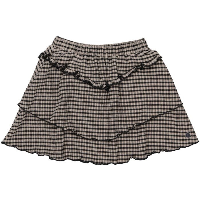 Quapi Meisjes rok - Domien - AOP Zand gestreept Quapi Meisjes rok - Domien - AOP Zand gestreeptMateriaal 98% polyester 2% Spandex