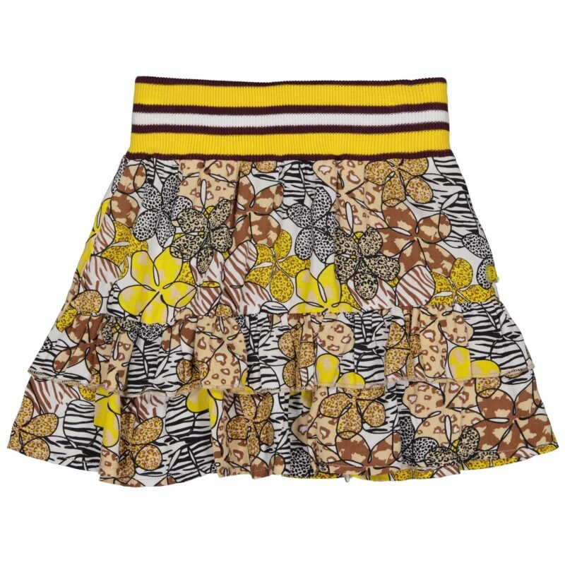 Quapi Meisjes rok - Mint - AOP zand animal bloemen Quapi Meisjes rok - Mint - AOP zand animal bloemen