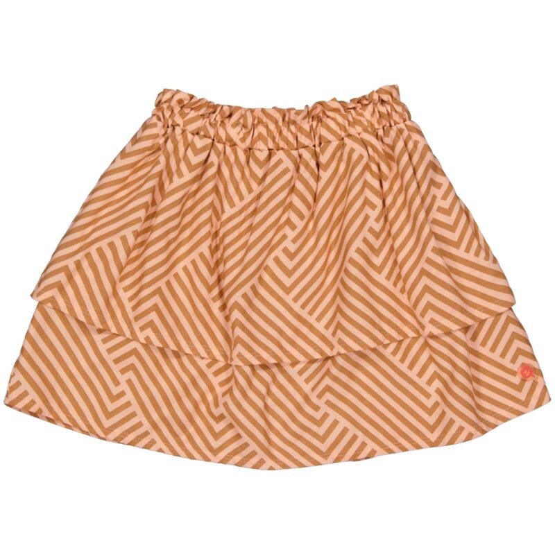 Quapi Meisjes rok - Tiara - AOP Perzik streep Quapi Meisjes rok - Tiara - AOP Perzik streep100%viscose