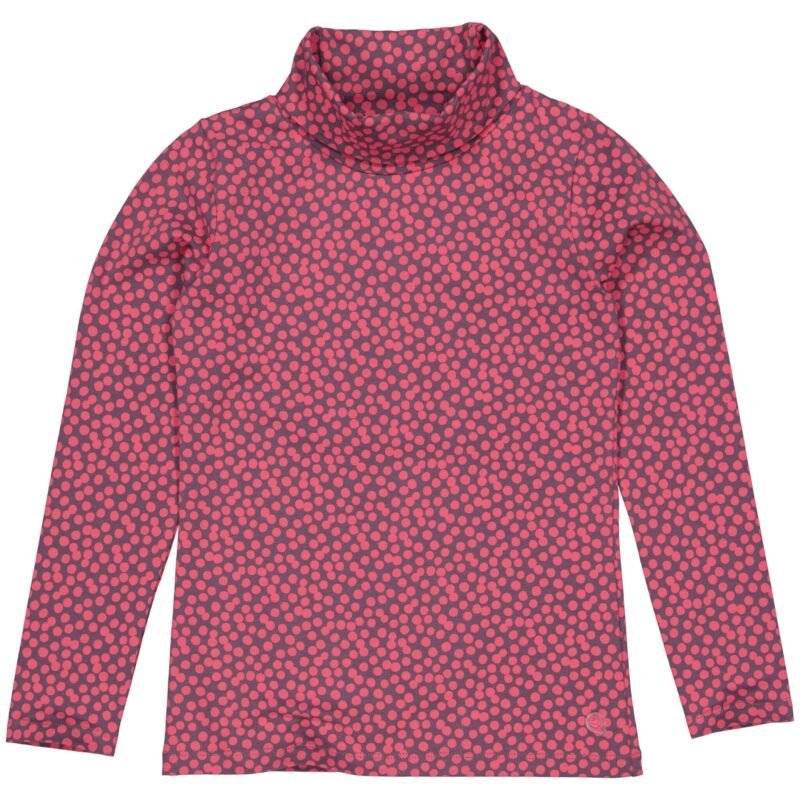 Quapi Meisjes shirt - Delia - AOP Hot roze stippen Quapi Meisjes shirt - Delia - AOP Hot roze stippenMateriaal 95% Cotton 5% Elastan