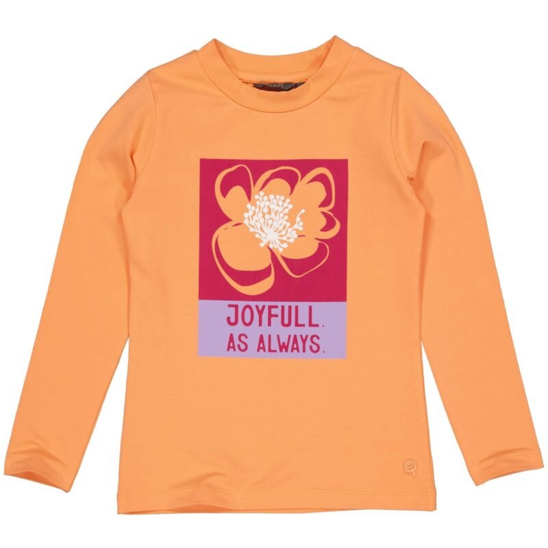 Quapi Meisjes shirt - Deven - Zacht oranje Quapi Meisjes shirt - Deven - Zacht oranjeMateriaal 95% Cotton 5% Elastan
