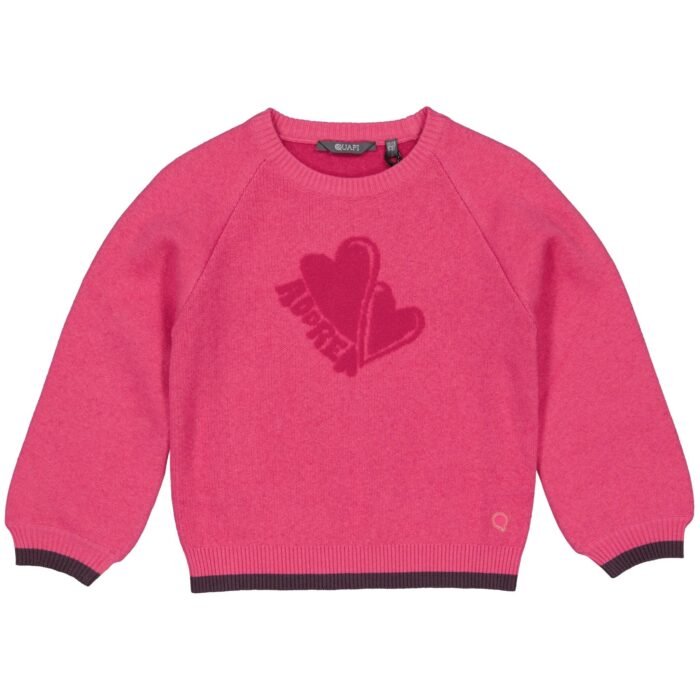 Quapi Meisjes sweater - Diek - Hot roze Quapi Meisjes sweater - Diek - Hot rozeMateriaal 63% Cotton 37% Polyamide