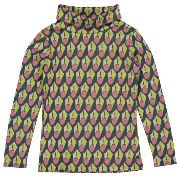 Quapi Meisjes sweater - Djenn - AOP Blauw grafisch Quapi Meisjes sweater - Djenn - AOP Blauw grafischMateriaal 65% Polyester 30% Viscose 5% Elastan