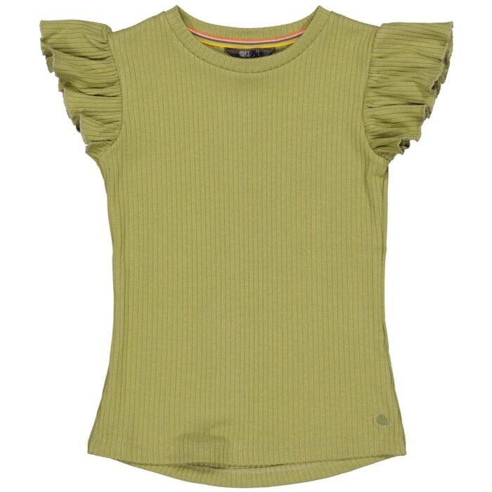 Quapi Meisjes t-shirt - Belize - Cedar groen Quapi Meisjes t-shirt - Belize - Cedar groenMateriaal 73% Viscose 23% Polyester 4% Elastan