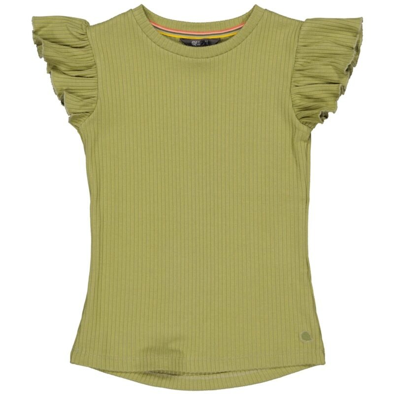 Quapi Meisjes t-shirt - Belize - Cedar groen Quapi Meisjes t-shirt - Belize - Cedar groenMateriaal 73% Viscose 23% Polyester 4% Elastan