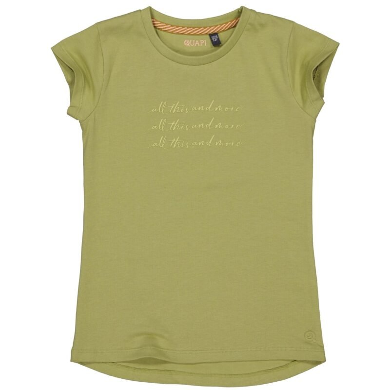 Quapi Meisjes t-shirt - Bia - Cedar groen Quapi Meisjes t-shirt - Bia - Cedar groenMateriaal 95% Cotton 5% Elastan