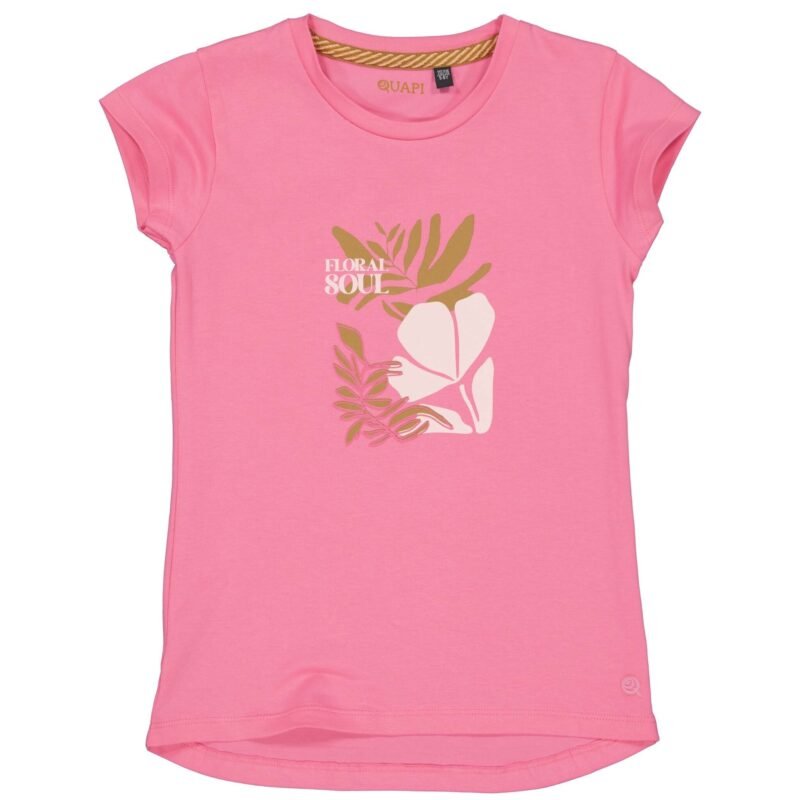 Quapi Meisjes t-shirt - Bibian - Roze Quapi Meisjes t-shirt - Bibian - RozeMateriaal 95% Cotton 5% Elastan