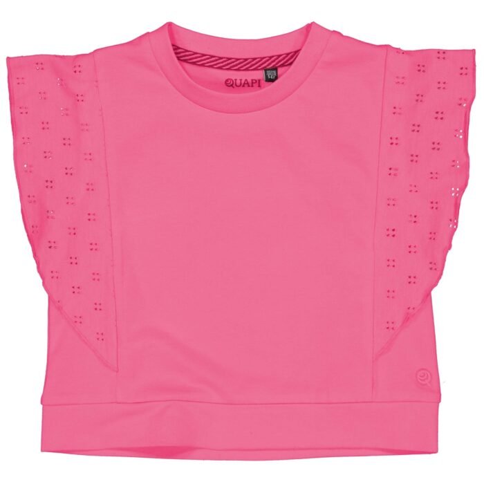 Quapi Meisjes t-shirt - Birgit - Roze Quapi Meisjes t-shirt - Birgit - RozeMateriaal 95% Cotton 5% Elastan