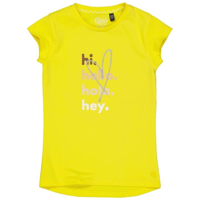 Quapi Meisjes t-shirt - Maude - Geel Quapi Meisjes t-shirt - Maude - Geel