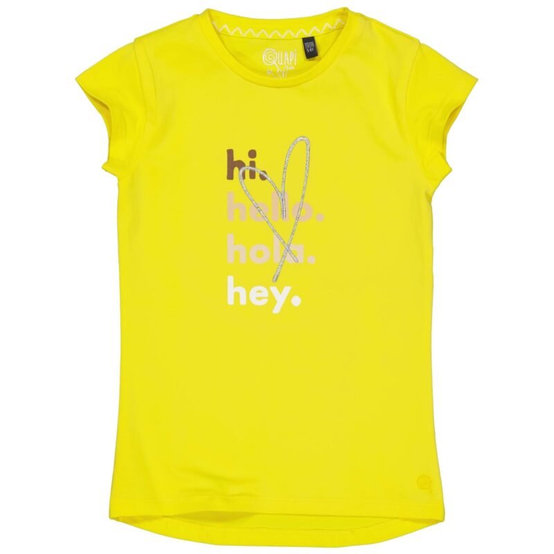 Quapi Meisjes t-shirt - Maude - Geel Quapi Meisjes t-shirt - Maude - Geel