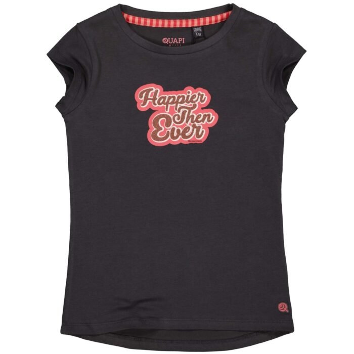Quapi Meisjes t-shirt - Tayna - Grijs Quapi Meisjes t-shirt - Tayna - Grijs95%katoen 5%elastaan