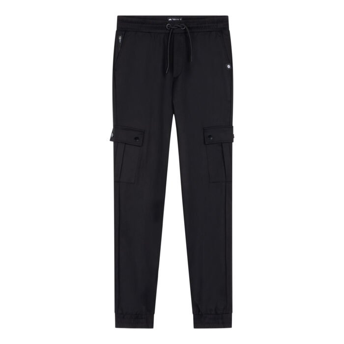 Rellix Jongens broek tech fancy cargo - Zwart Rellix Jongens broek tech fancy cargo - ZwartMateriaal 50% Cotton/ 45% Polyester/ 5% Elastane