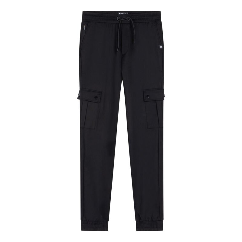 Rellix Jongens broek tech fancy cargo - Zwart Rellix Jongens broek tech fancy cargo - ZwartMateriaal 50% Cotton/ 45% Polyester/ 5% Elastane