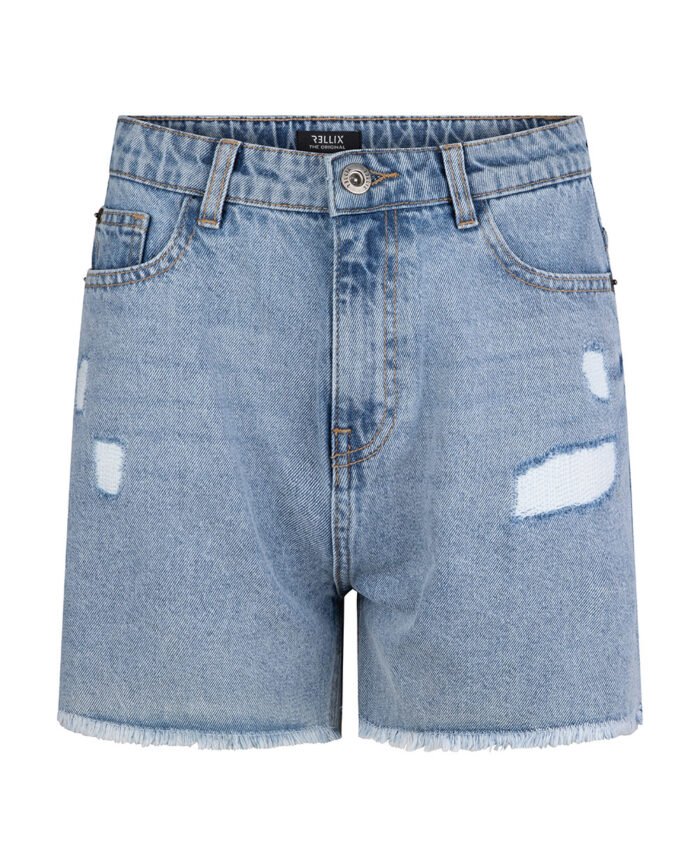 Rellix Meisjes jeans short - high waist - Light Denim Rellix Meisjes jeans short - high waist - Light Denim