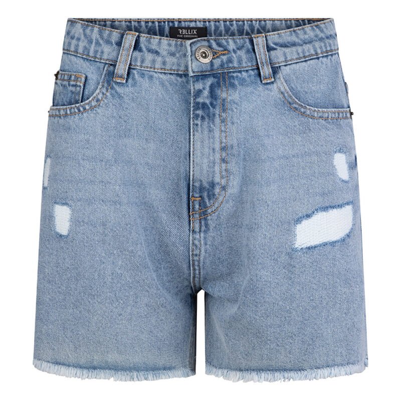 Rellix Meisjes jeans short - high waist - Light Denim Rellix Meisjes jeans short - high waist - Light Denim