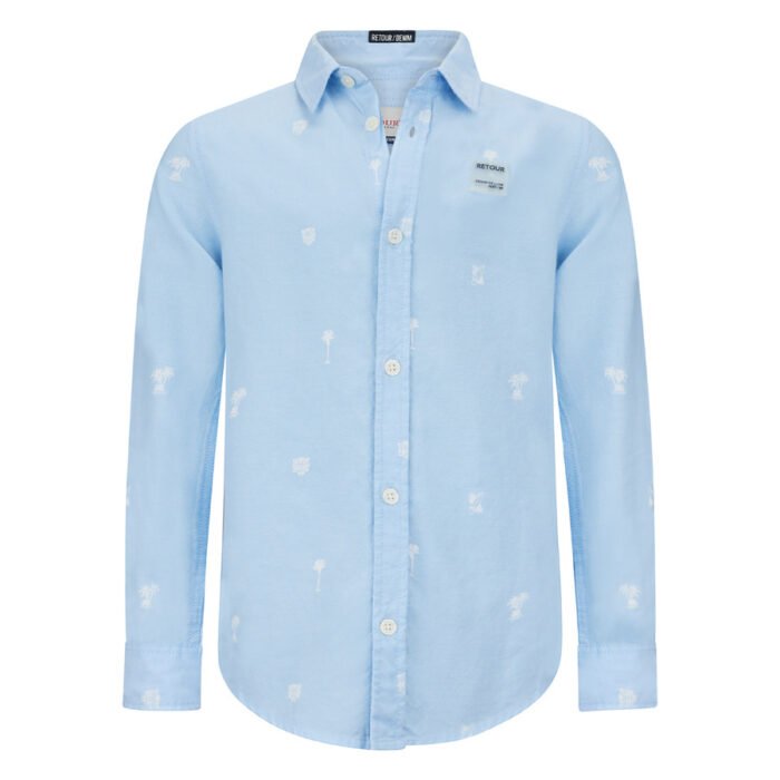 Retour Jeans Jongens shirt - Jurgen - Zacht blauw Retour Jeans Jongens shirt - Jurgen - Zacht blauw100% Cotton