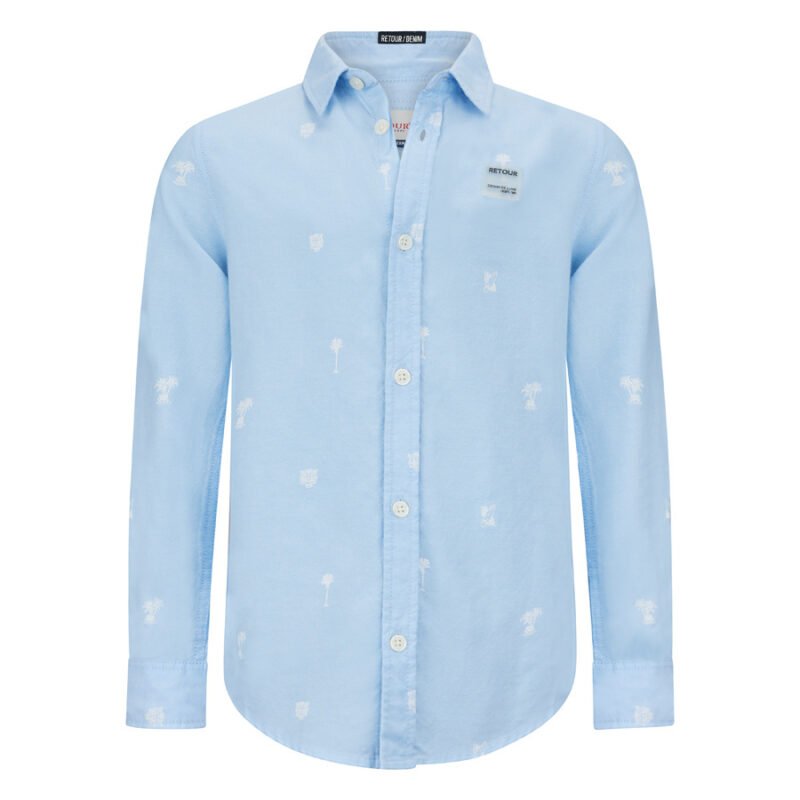 Retour Jeans Jongens shirt - Jurgen - Zacht blauw Retour Jeans Jongens shirt - Jurgen - Zacht blauw100% Cotton